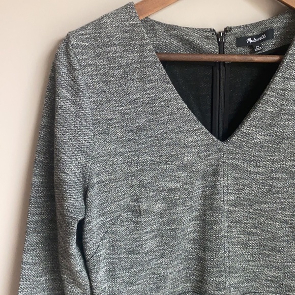 Madewell Bridgewalk V-Neck Long Sleeve Dress Size 10 - Picture 5 of 8